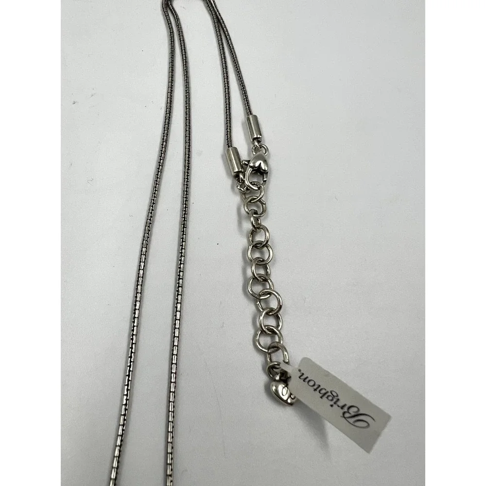 Brighton Jules Blue Crystals Pendant Necklace Silver - Picture 3 of 5